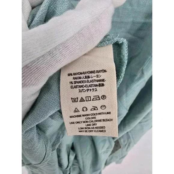 Free People Tunic Dress Top Size XS Mint Cold Shoulder Asymmetrical Hem Boho - Picture 12 of 13